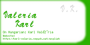 valeria karl business card